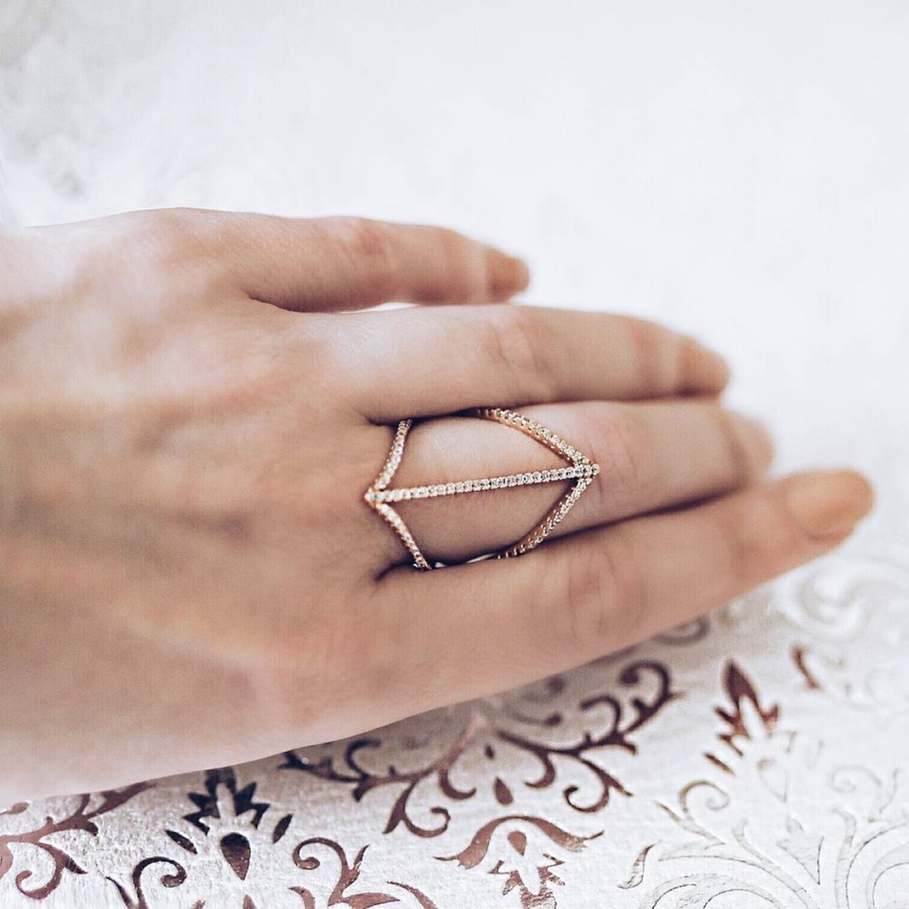 Theory Mod white or rose gold plated ring. NWT